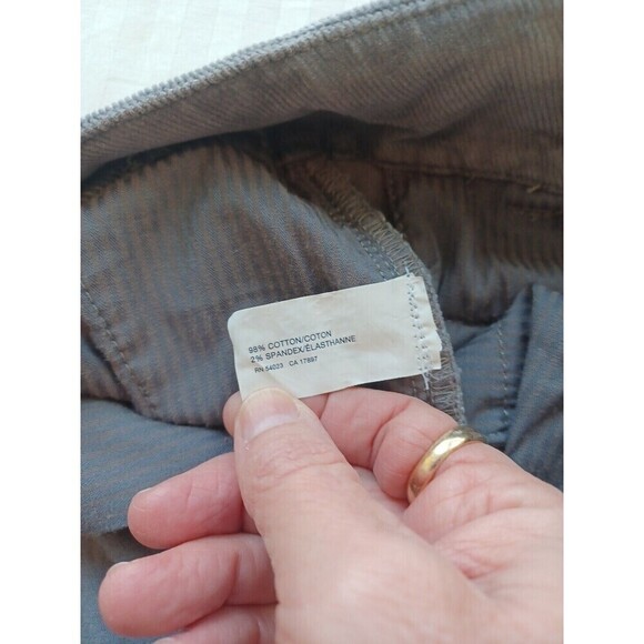 Gap wide leg corduroy pants womens 2 gray low rise stretch Y2K retro style - Picture 8 of 13